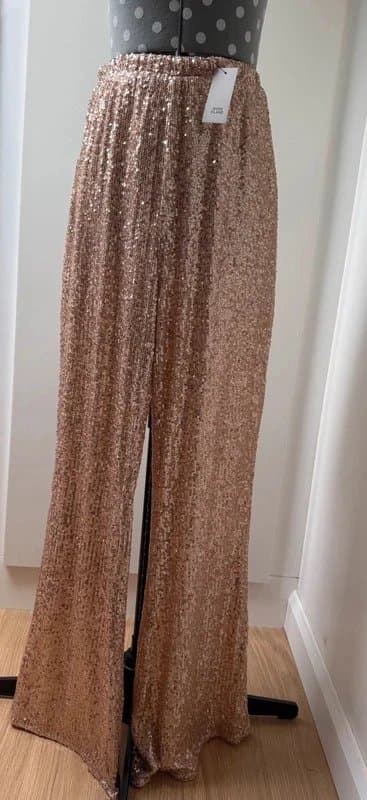 River Island River Island Sequin Co-Ord Set – Rose Gold/Pretty Sands – Brand New