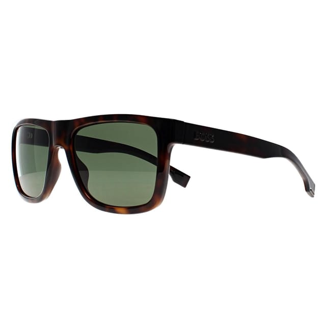 Hugo Boss Hugo Boss Men's Rectangle Dark Havana Green BOSS 1647/S in Brown - 2