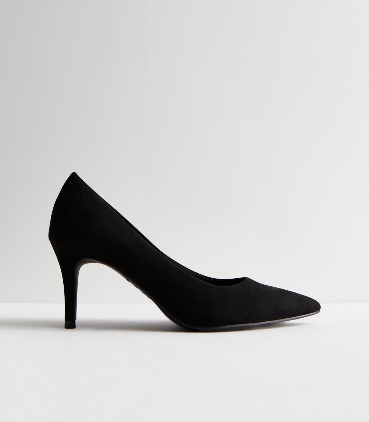 New Look Women's Black Suedette Pointed Stiletto Heel Court Shoes New Look
