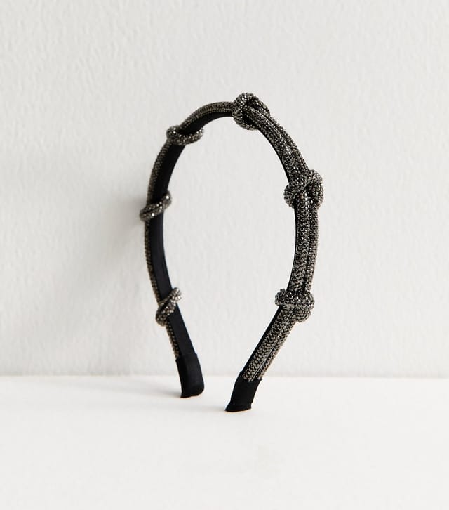 New Look Black Diamante Knot Headband New Look - 2