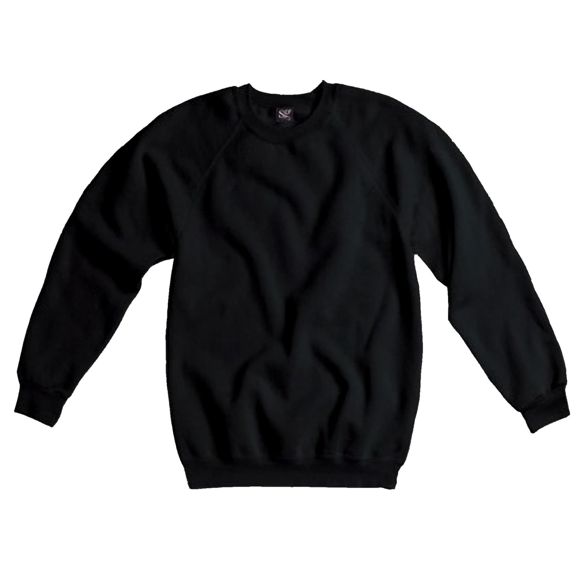 SG SG Men's Raglan Sleeve Crew Neck Sweatshirt in Black