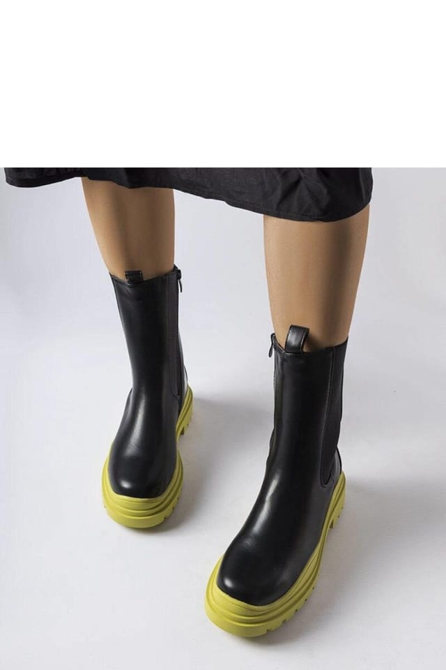 Love Lace Love Lace Women's Ankle Boots with Colorful Sole & Warm Insulation Flat Heel in Black - 3
