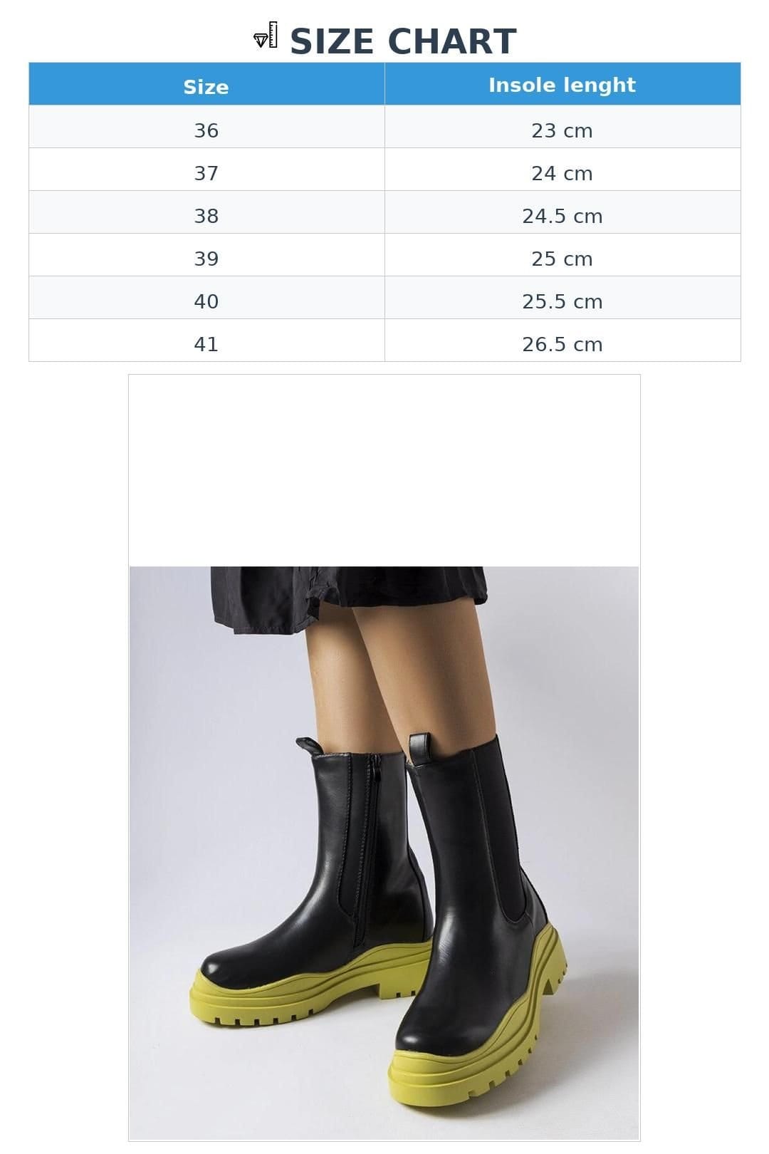 Love Lace Love Lace Women's Ankle Boots with Colorful Sole & Warm Insulation Flat Heel in Black - 4