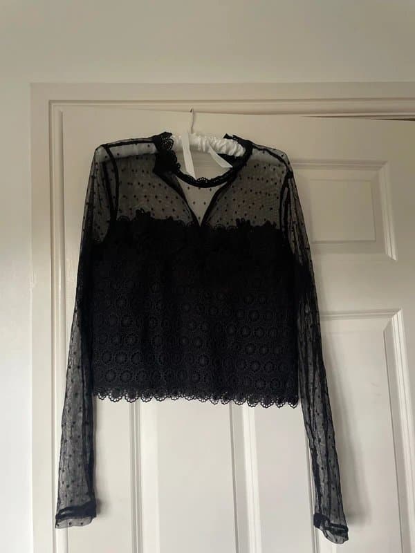 New Look New Look Black Lace Top