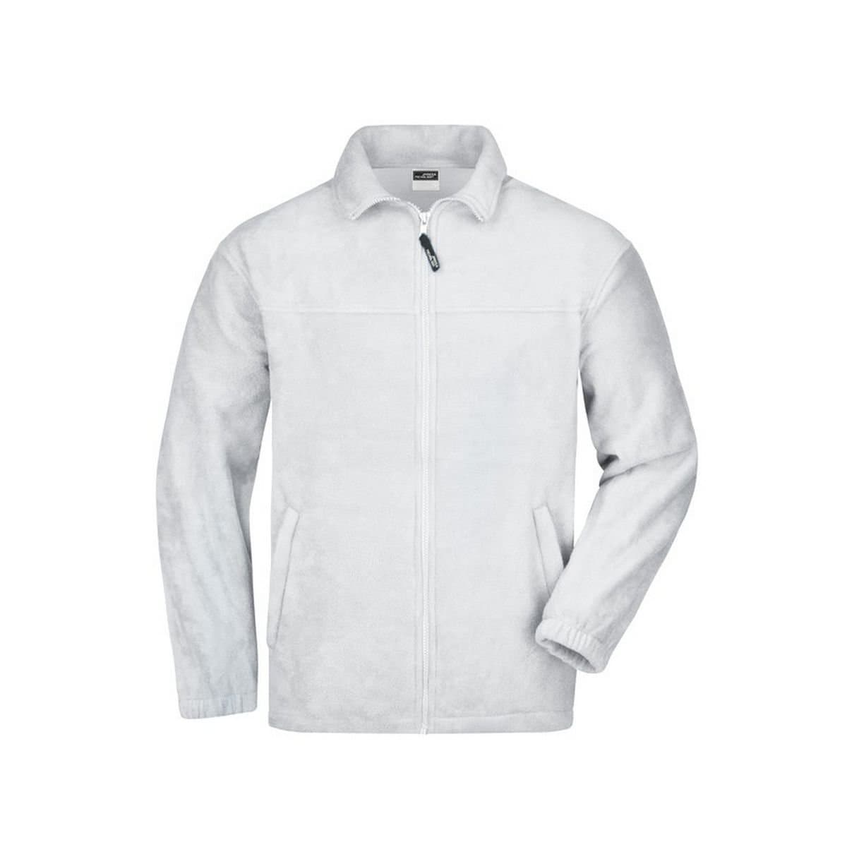 James and Nicholson James and Nicholson Men's Full Zip Fleece Jacket in White