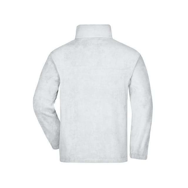 James and Nicholson James and Nicholson Men's Full Zip Fleece Jacket in White - 2
