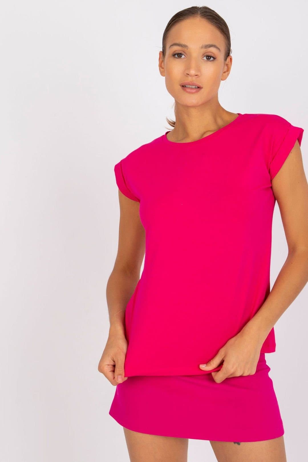 Love Lace Love Lace Women's Straight Cut Short Sleeve T-Shirt Style 168468 in Pink