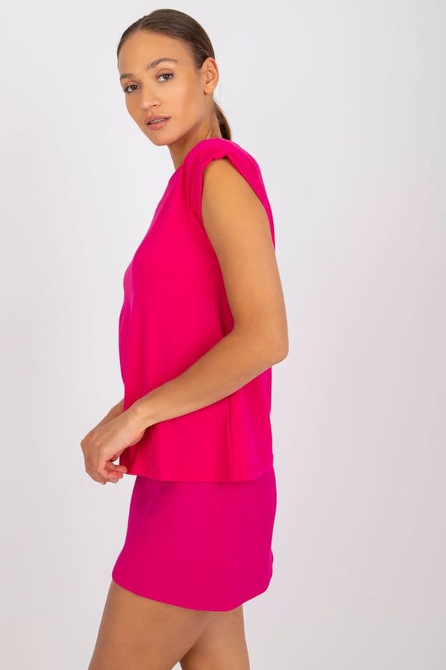 Love Lace Love Lace Women's Straight Cut Short Sleeve T-Shirt Style 168468 in Pink - 2