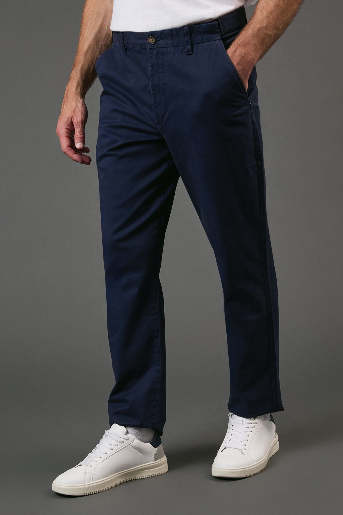 Maine Maine Men's Royal Blue Premium Chino Trousers - 2