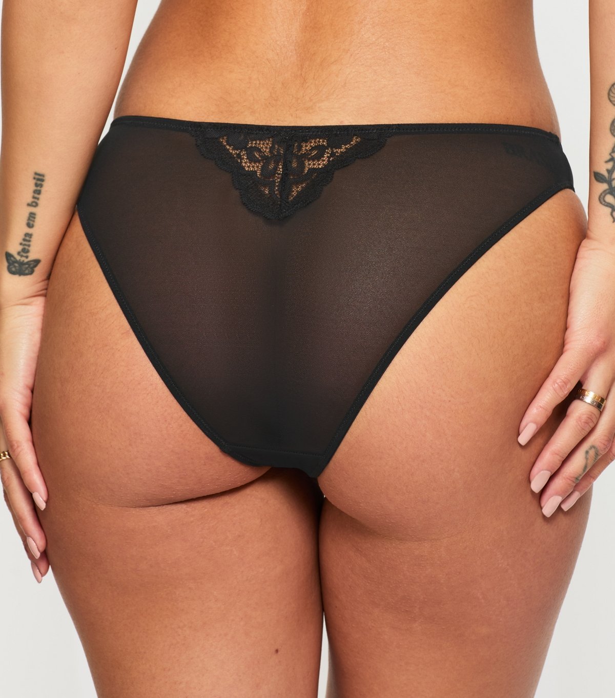 Ann Summers Women's Black Lace Brazilian Briefs Ann Summers New Look - 3