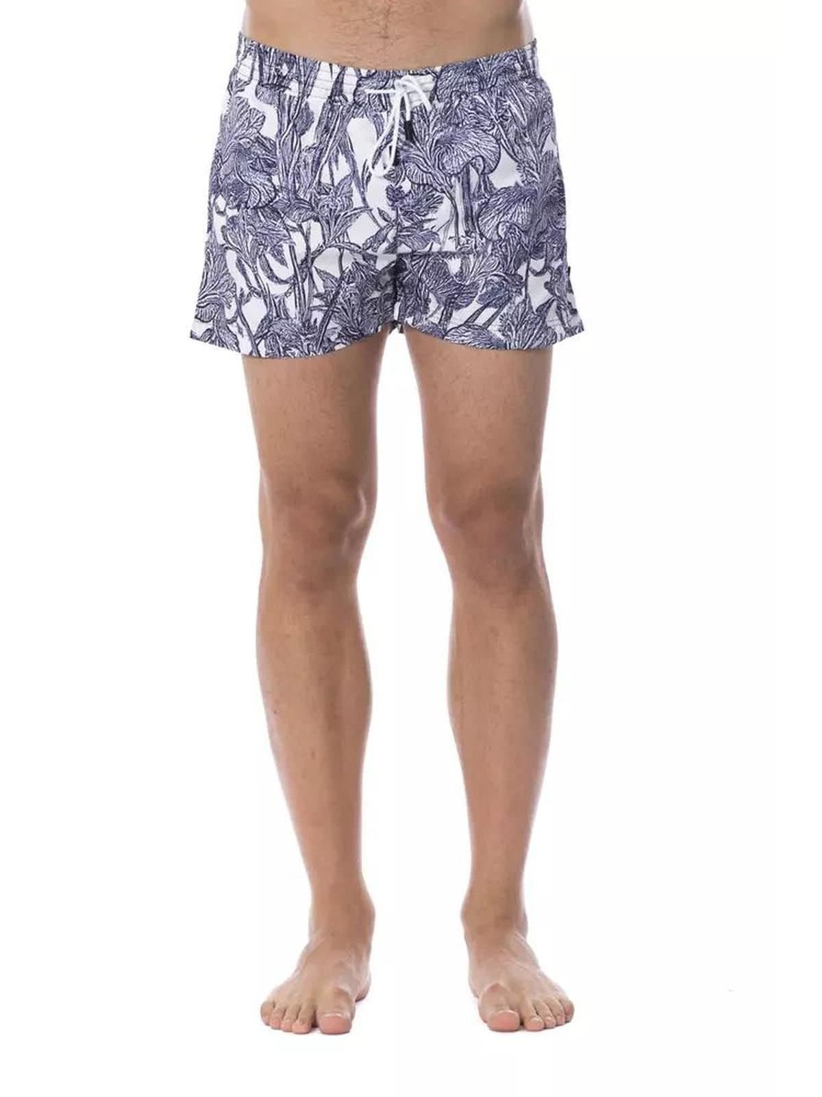 Roberto Cavalli Sport Roberto Cavalli Sport Light-Blue Printed Swim Shorts
