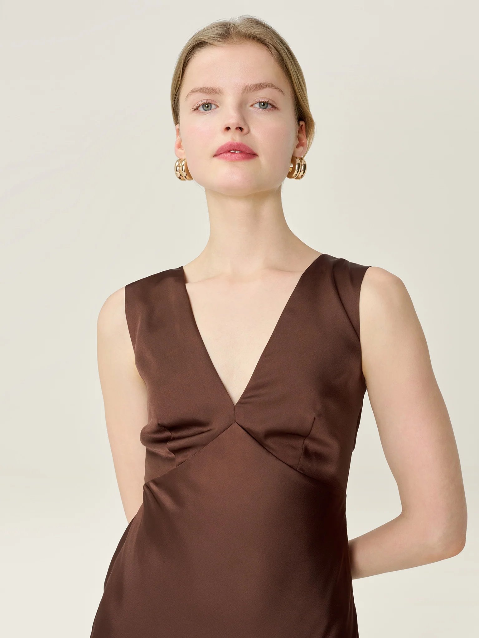 OMNES Nova Dress in Chocolate - 3