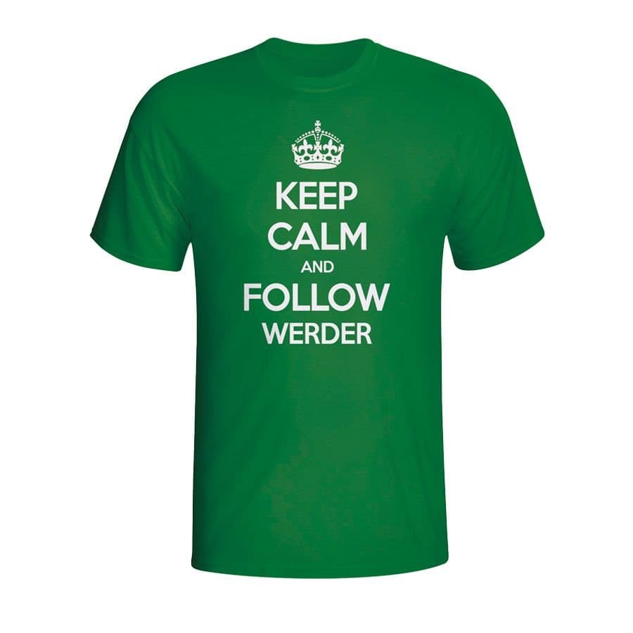 Werder Bremen Werder Bremen Men's Keep Calm & Follow T‑shirt in Green