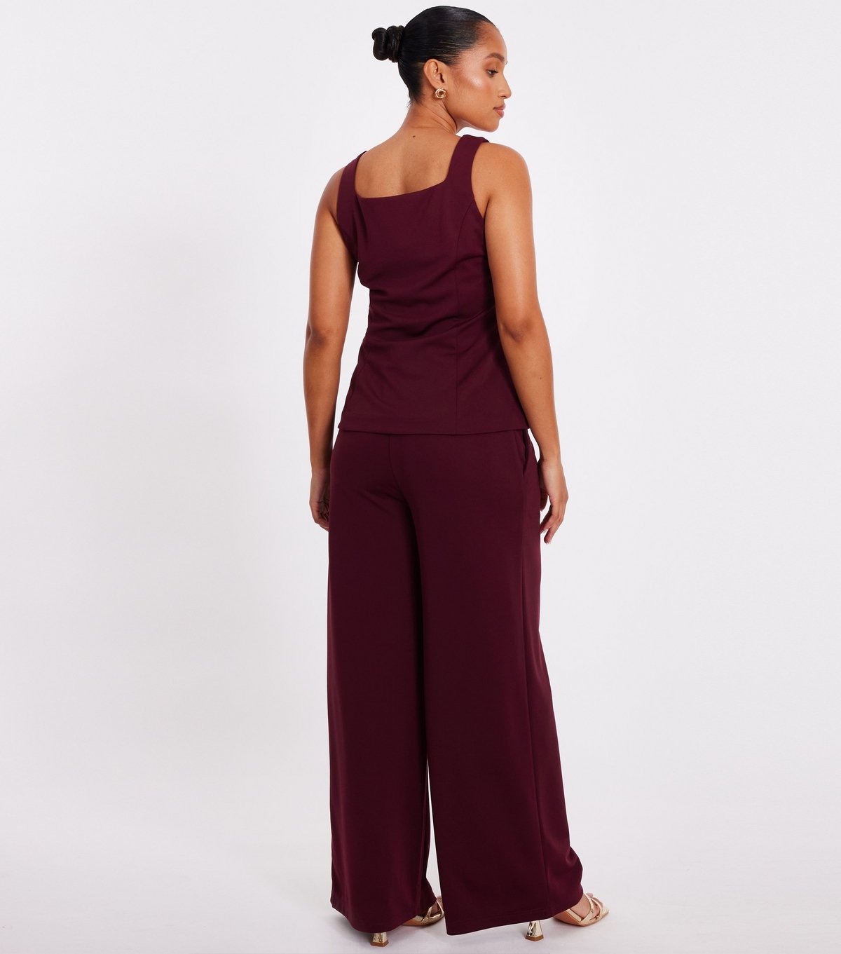 Quiz Women's Petite Burgundy Waistcoat Quiz New Look - 3