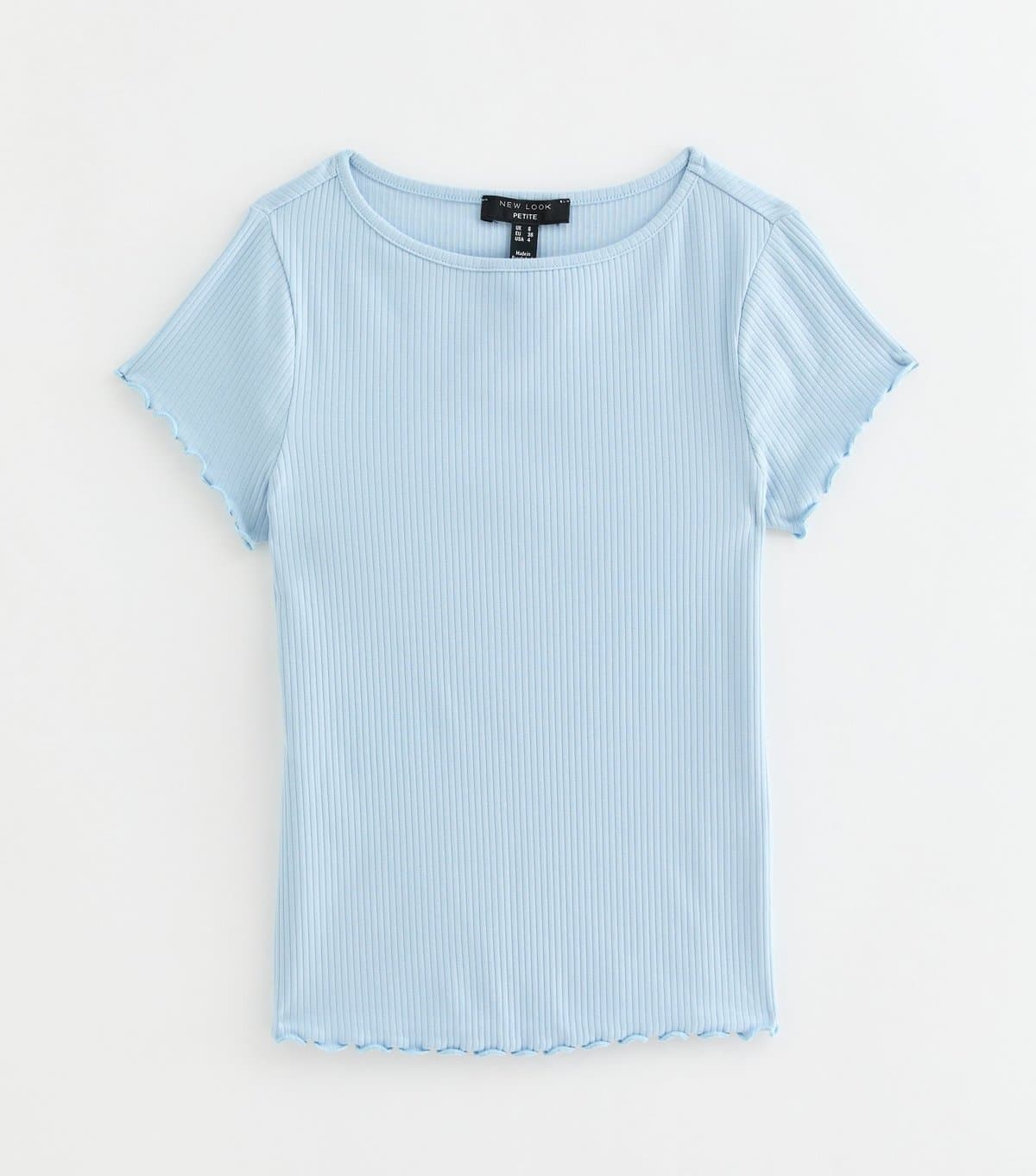 New Look New Look Light Blue Ribbed Babylock Tee