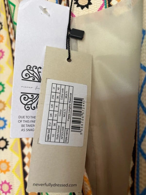 Never Fully Dressed NFD Fiesta waistcoat- size 10 - 1