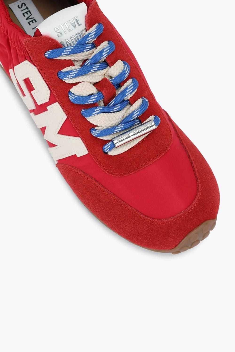 Steve Madden STEVE MADDEN Women's 'Cashbox Red Suede' Suede Trainers - 4
