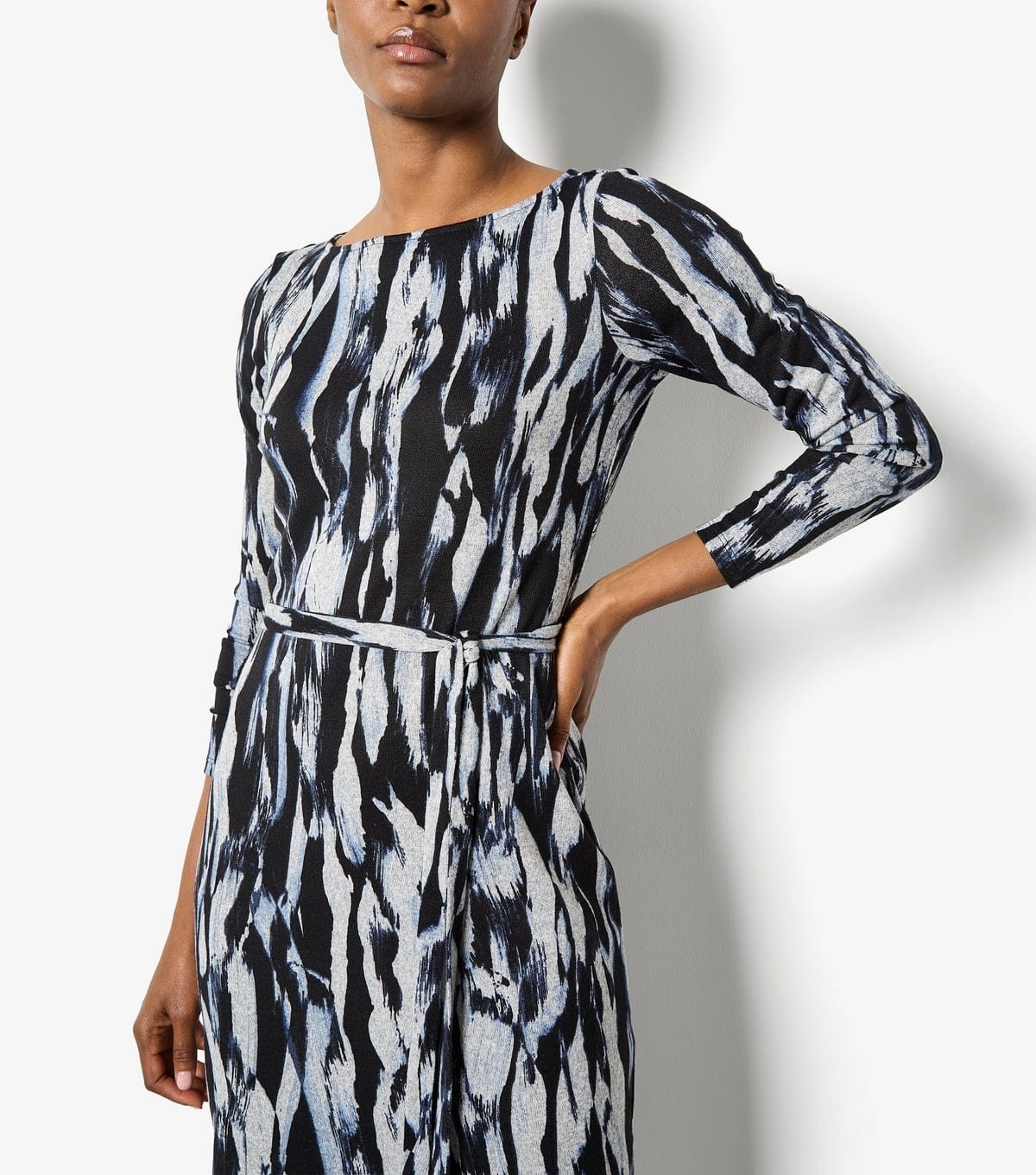 Apricot Women's Blue Brushstroke Columns Midi Dress Apricot New Look - 4