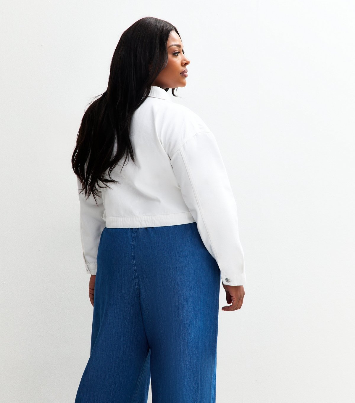 Urban Bliss Women's Curve White Patch Pocket Cropped Jacket Urban Bliss New Look - 4