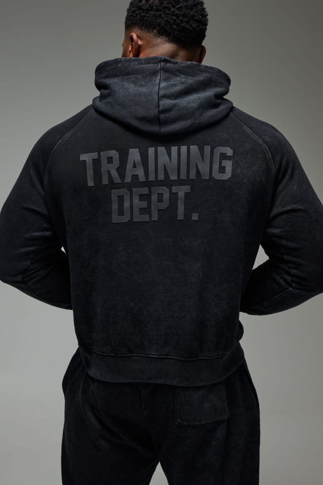 Training Dept. Training Dept. Men's Training Dept Boxy Washed Hoodie in Black - 3