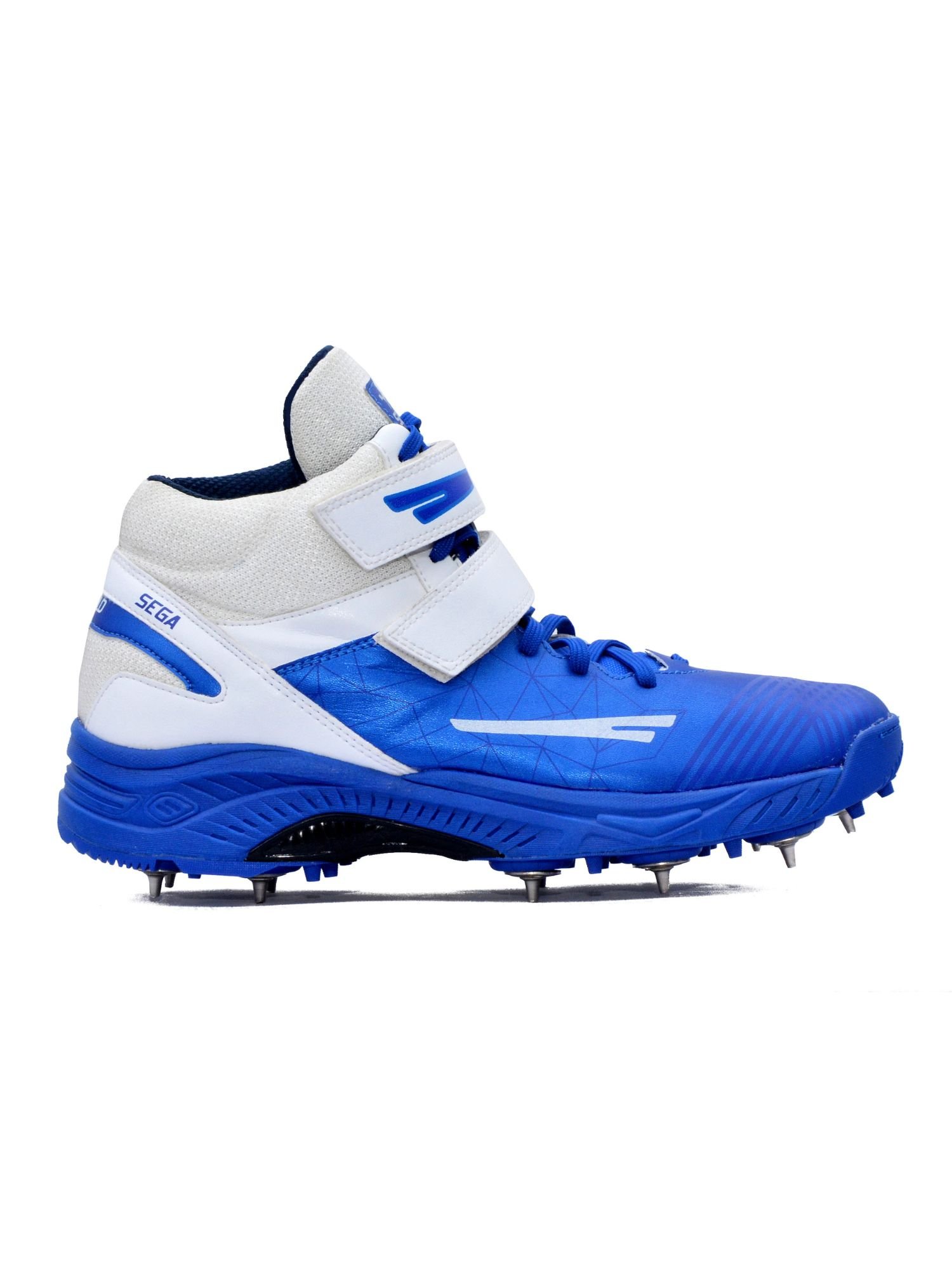 QUIVE QUIVE Men's Bold Cricket Shoes Metal Spikes in Blue - 3
