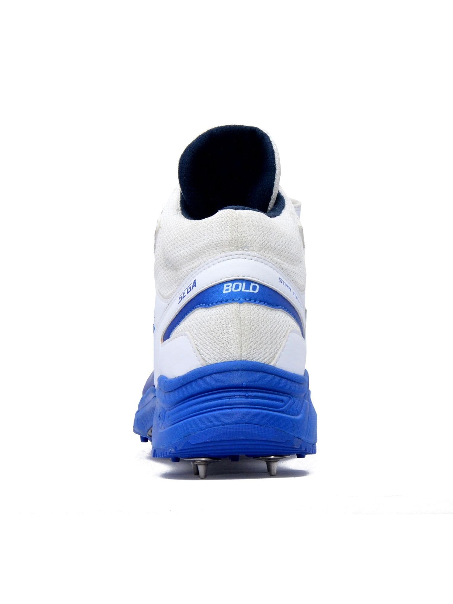 QUIVE QUIVE Men's Bold Cricket Shoes Metal Spikes in Blue - 4