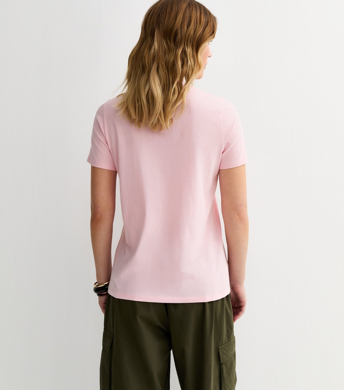 New Look Women's Light Pink Cotton Wildflower Print T-Shirt New Look - 4