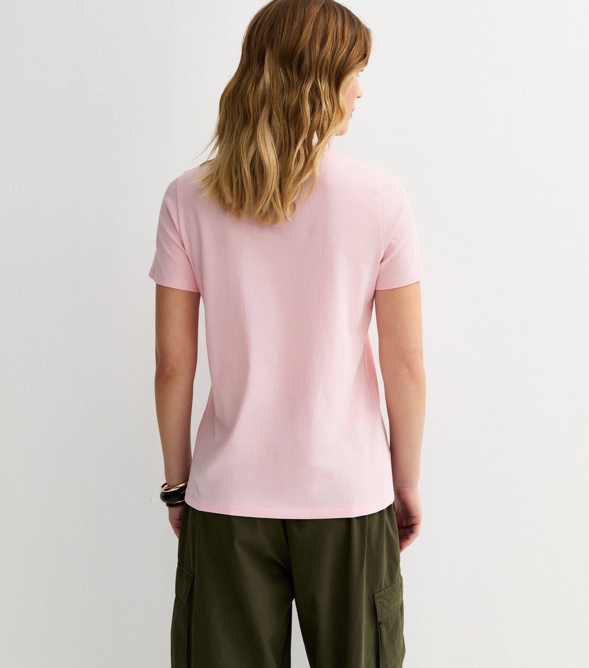 New Look Women's Light Pink Cotton Wildflower Print T-Shirt New Look - 4