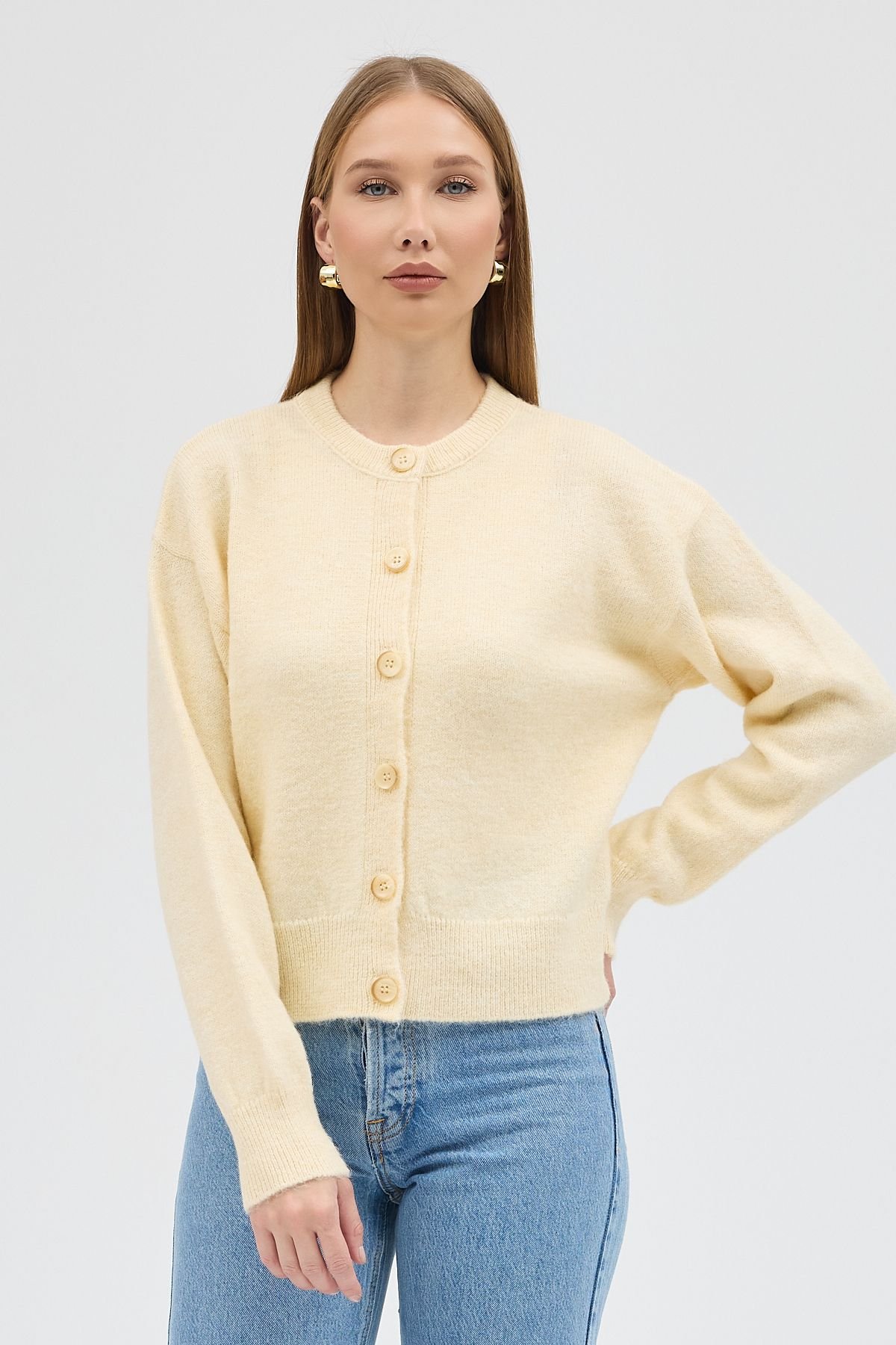 Dexia Dexia Women's Sophisticated Cardigan with Effortless Style in Ecru - 1