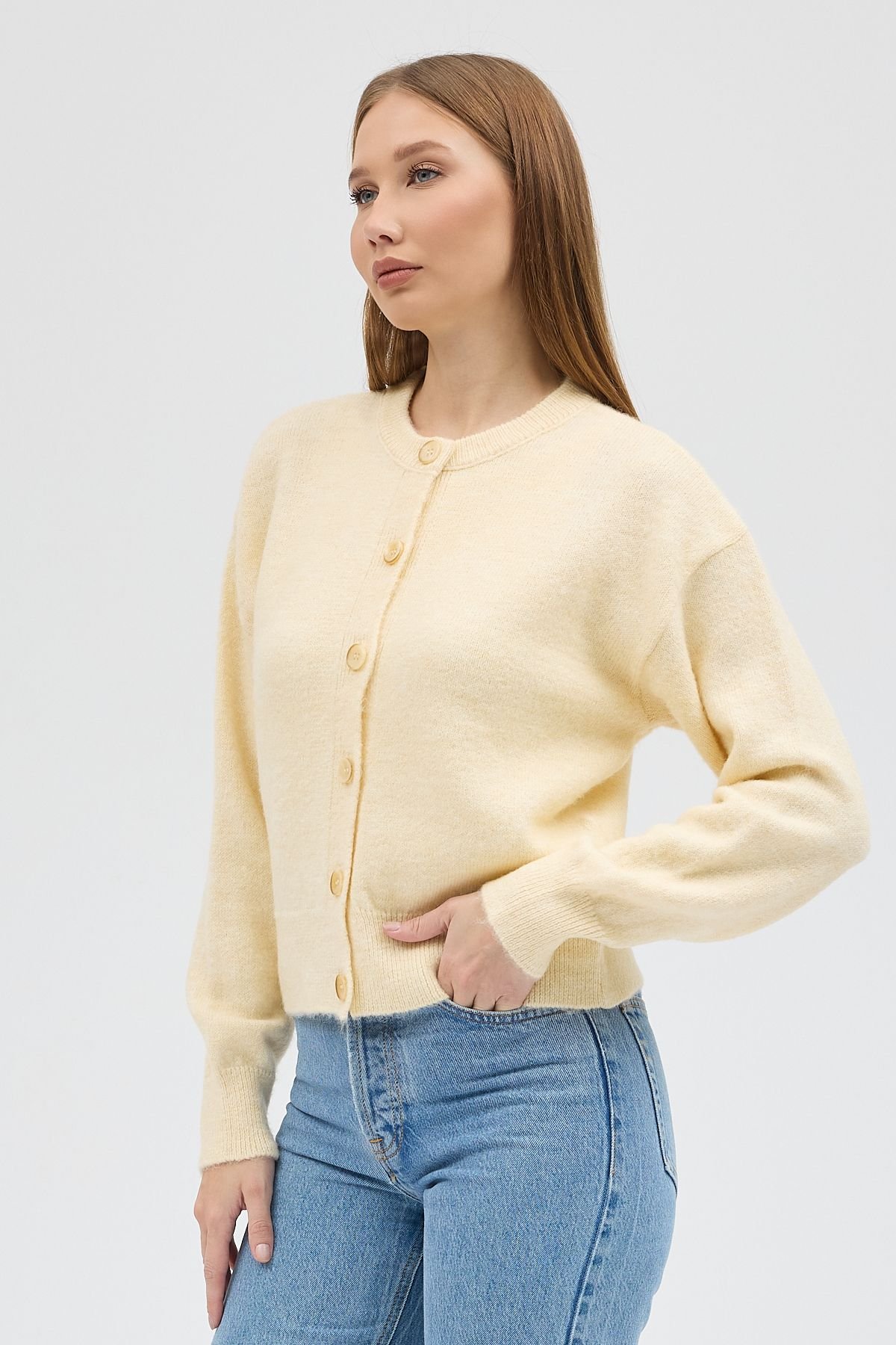 Dexia Dexia Women's Sophisticated Cardigan with Effortless Style in Ecru - 3