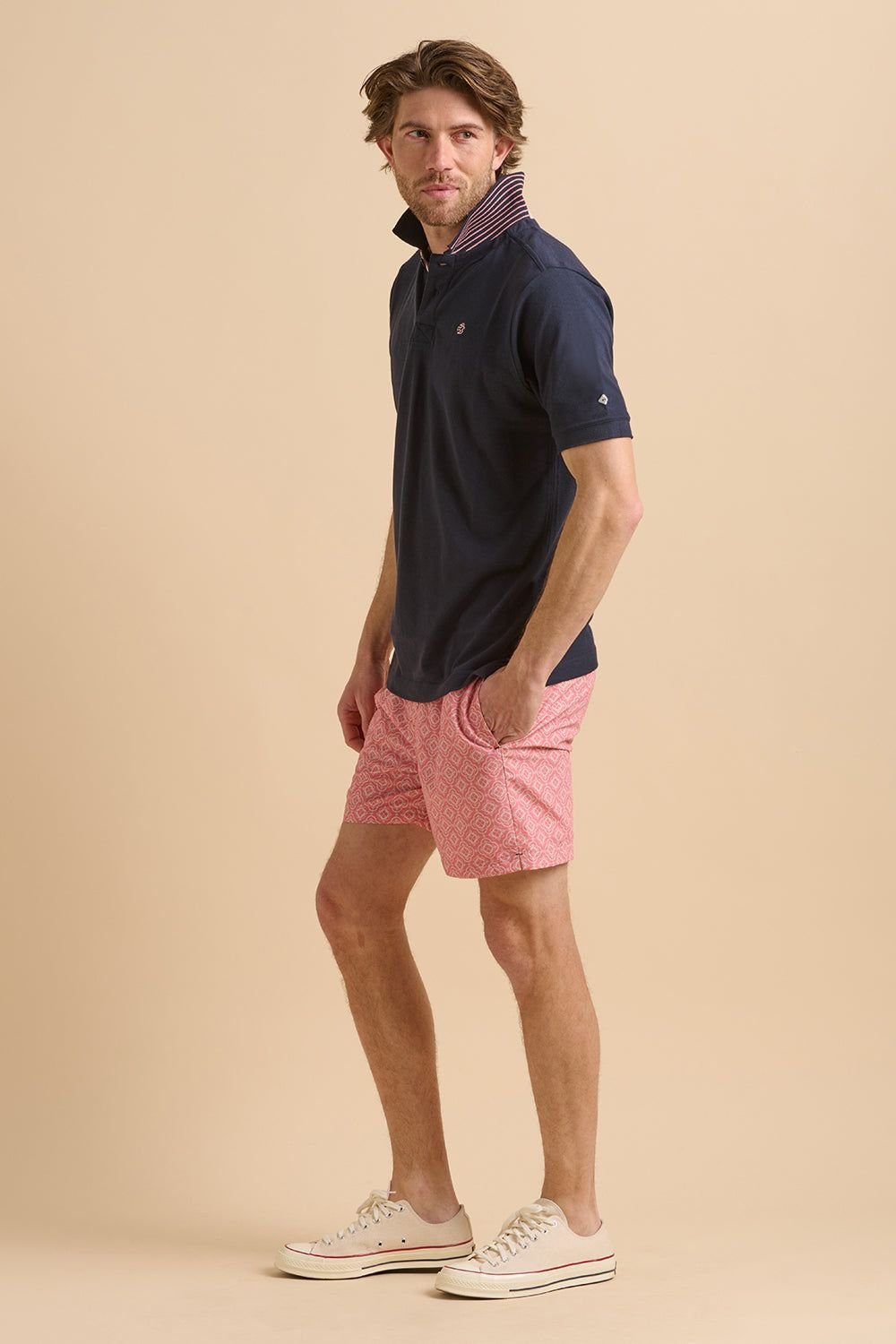 Brakeburn Brakeburn Men's Pink Tile Swimshort - 3