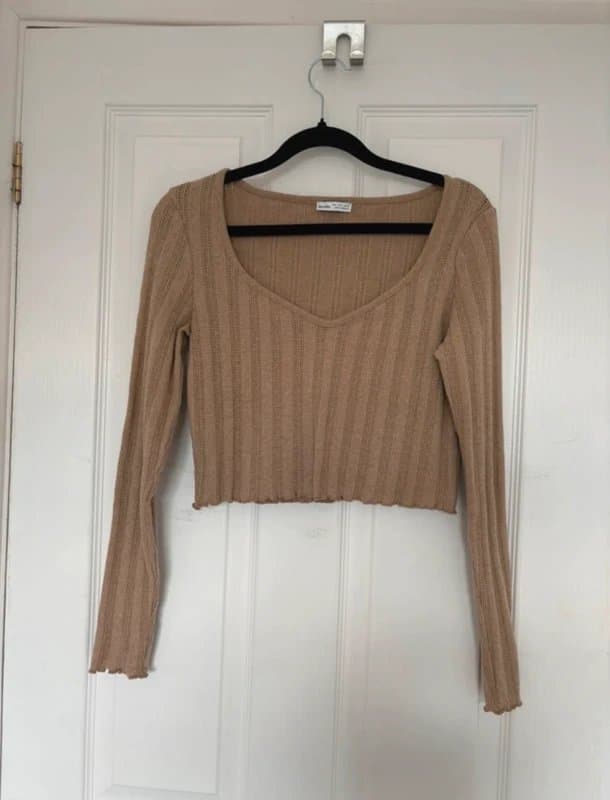 Bershka Long sleeve crop top