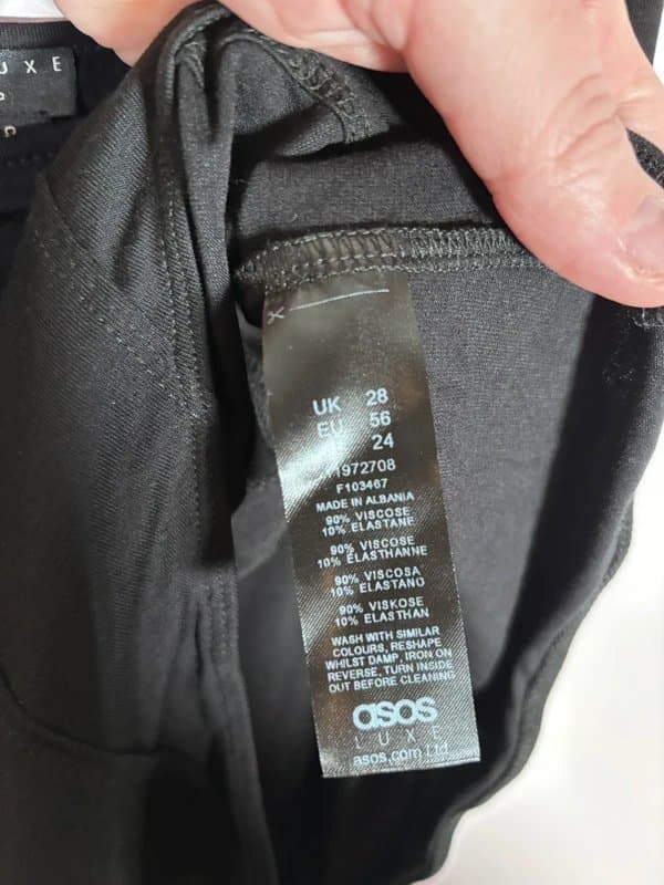 ASOS ASOS Luxe Black Bodysuit – Size UK 28 Curve