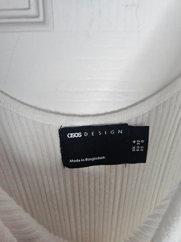 ASOS Design Asos design white ribbed knit maxi dress. Super stretchy. Bnwot. Size 4.