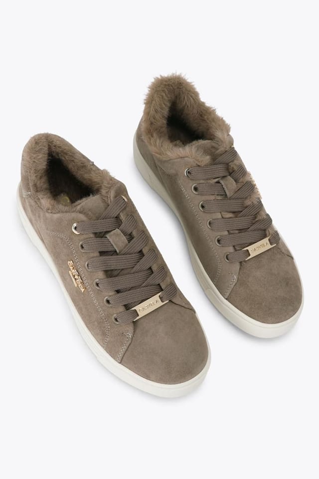 Carvela Carvela Women's 'Daze Warm' Suede Trainers in Taupe - 2