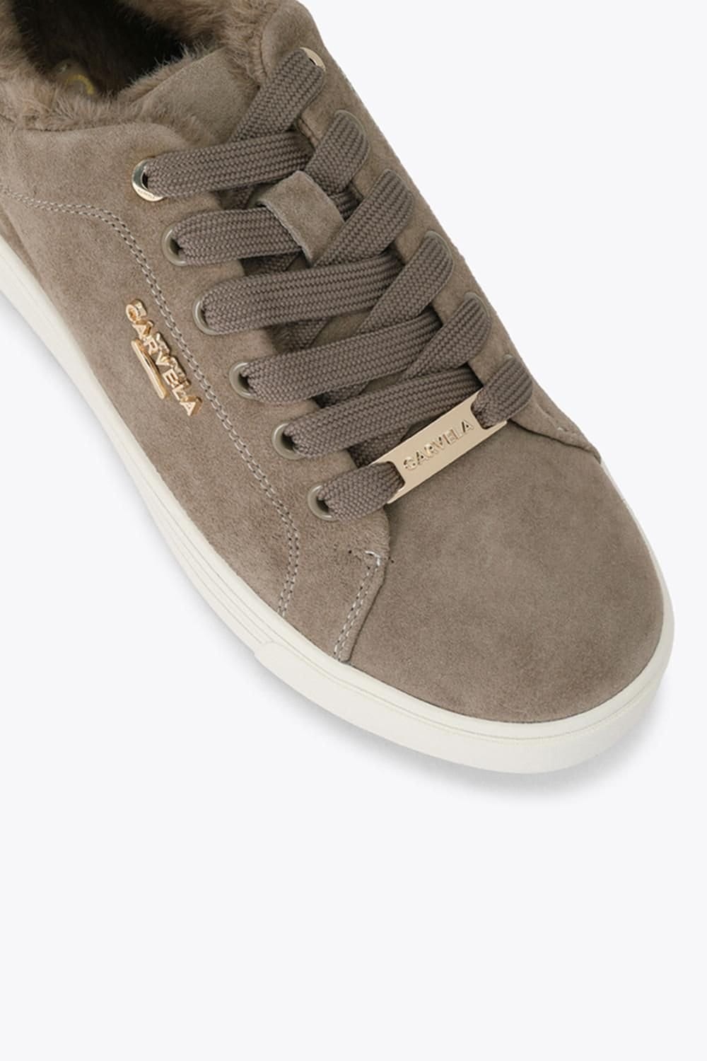 Carvela Carvela Women's 'Daze Warm' Suede Trainers in Taupe - 4