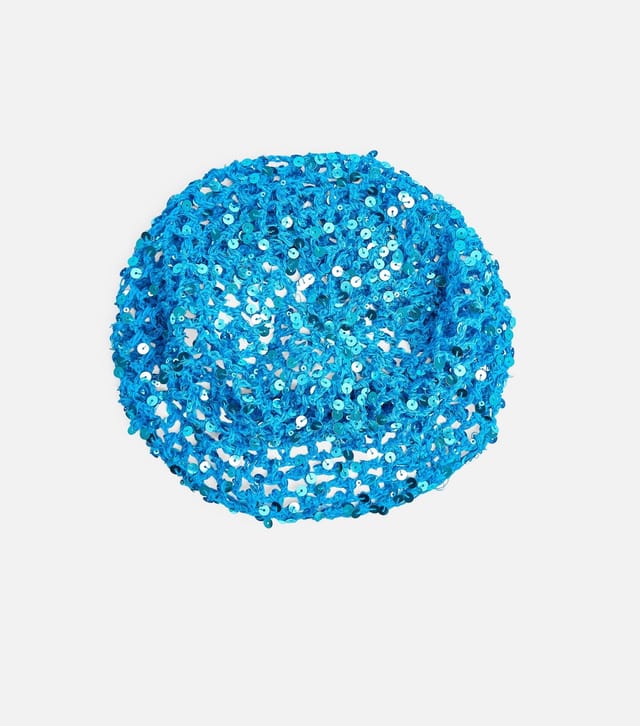 Public Desire Bright Blue Sequin Crochet Hat Public Desire New Look - 3