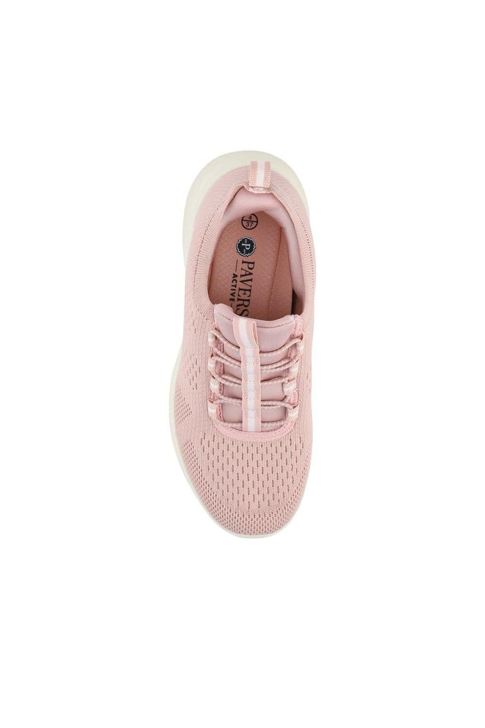 Pavers Pavers Women's Wide Fit Easy Step In Bungee Lace Trainers in Pink - 4