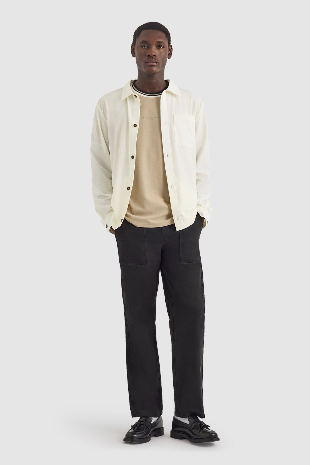 Nautica Nautica Men's Seaton T-Shirt in Beige - 2