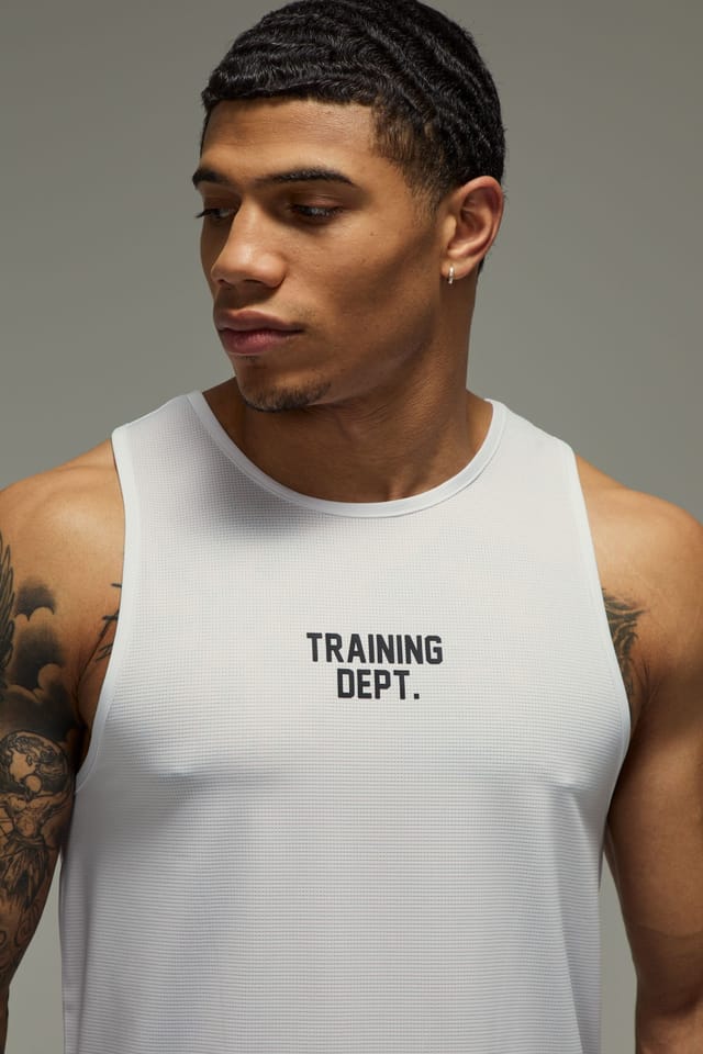 Training Dept. Training Dept. Men's Training Dept Regular Fit Vest in White - 3