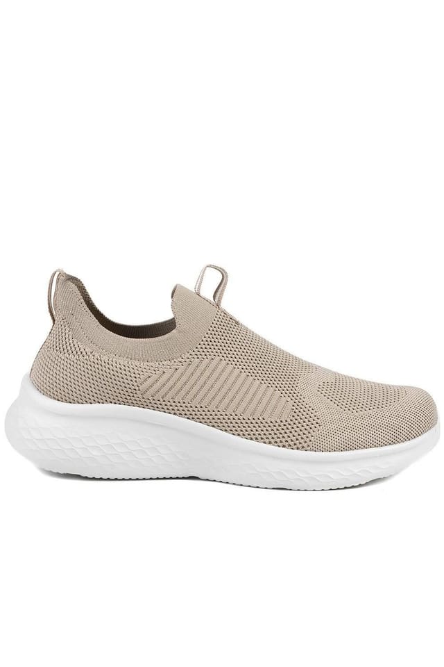 Pavers Pavers Women's Wide Fit Memory Foam Easy Step In Trainers in Beige - 2