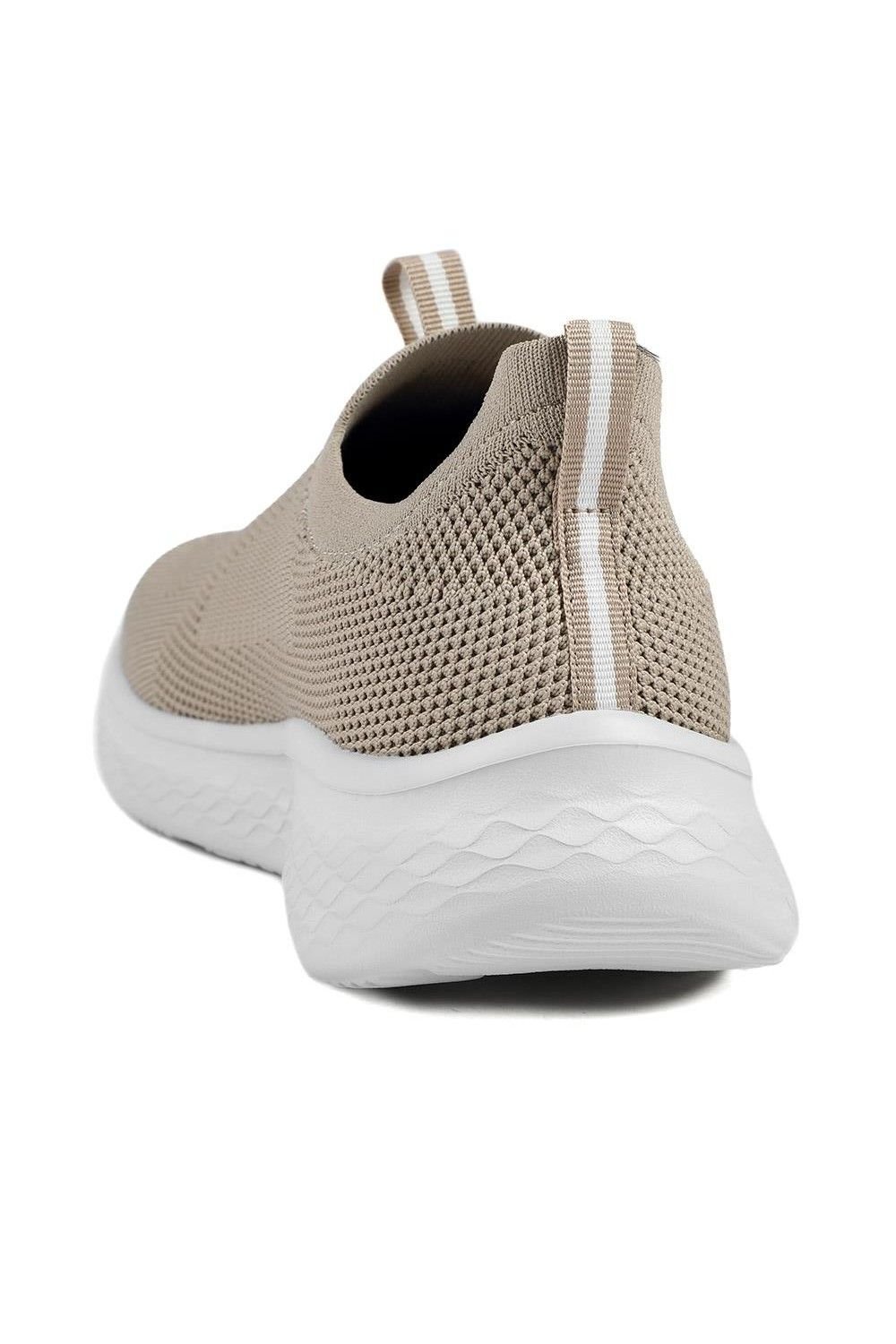 Pavers Pavers Women's Wide Fit Memory Foam Easy Step In Trainers in Beige - 3