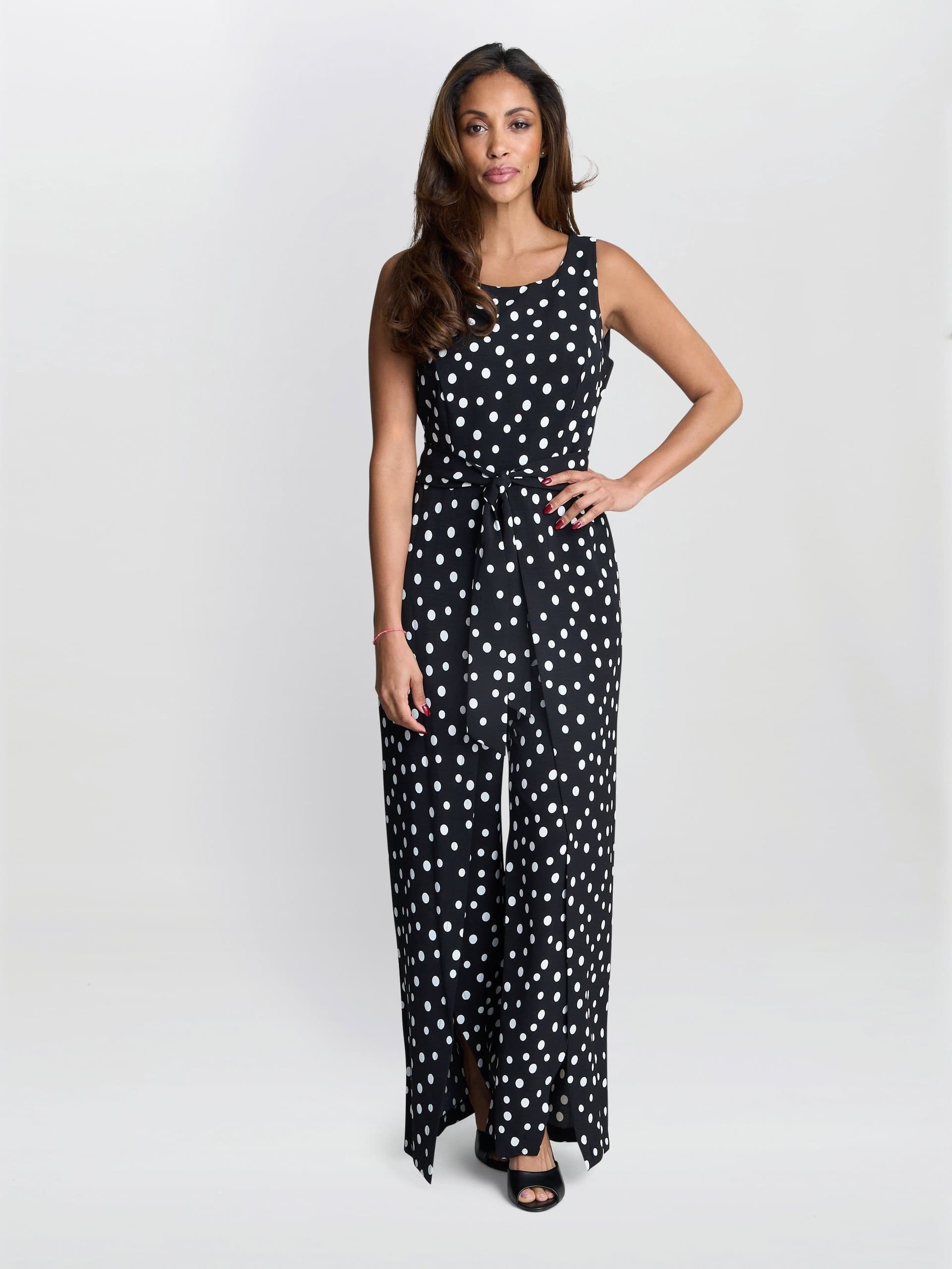 Gina Bacconi Gina Bacconi Women's Jolie Spot Jumpsuit in Black