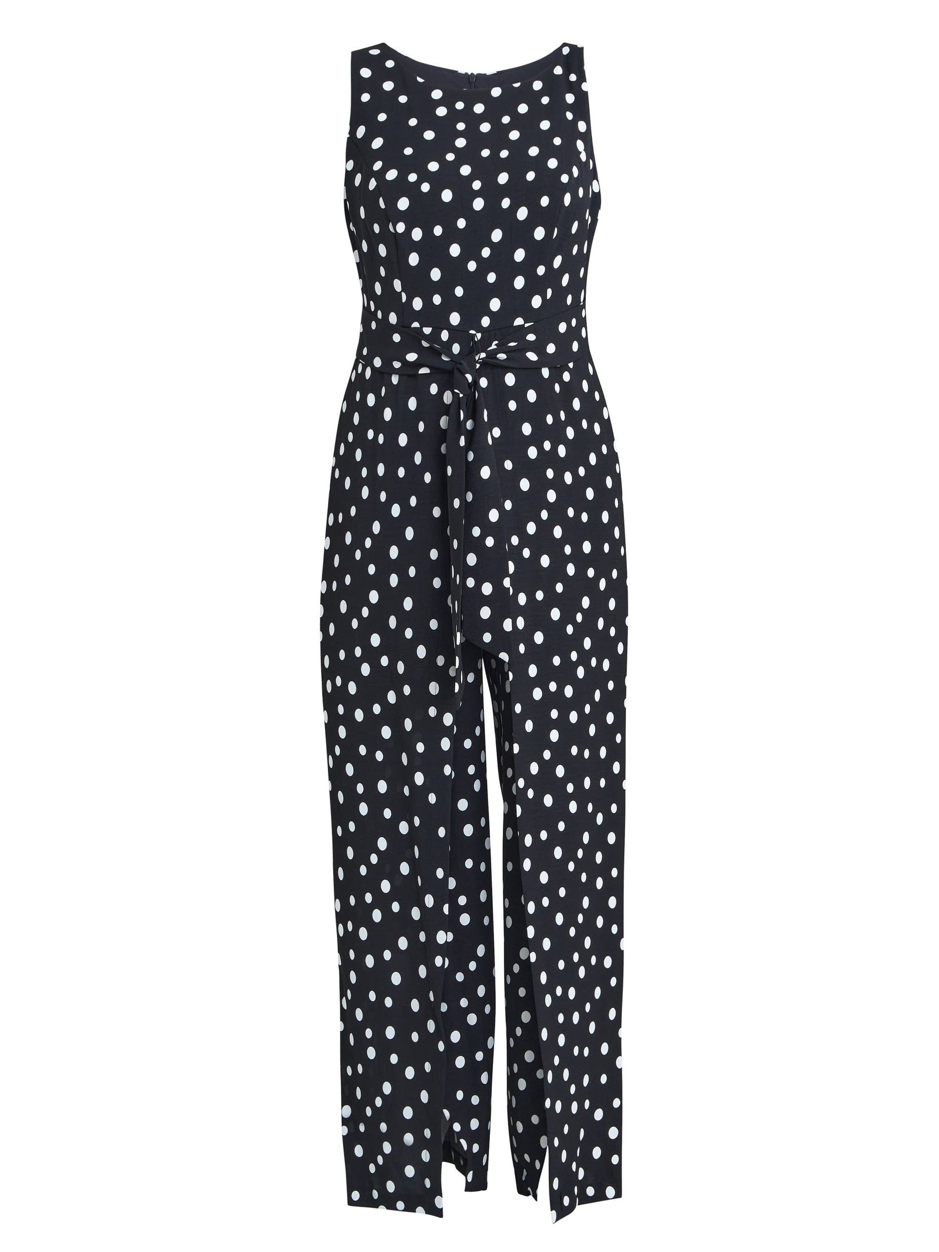 Gina Bacconi Gina Bacconi Women's Jolie Spot Jumpsuit in Black - 4