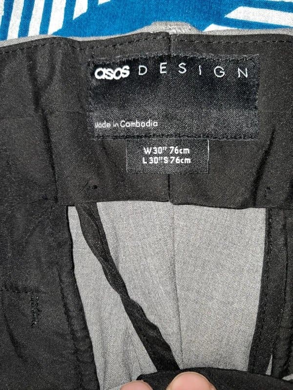 ASOS Asos design - 30W / 30 leg -  Grey evening trousers