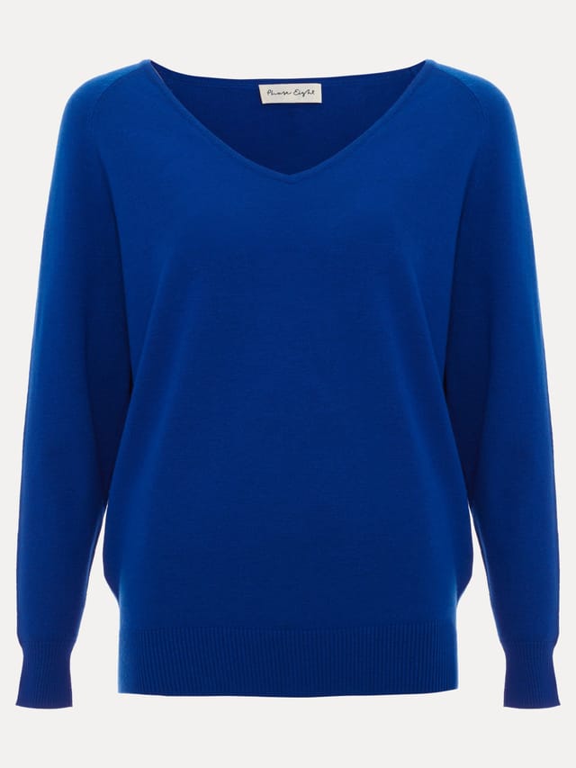 Phase Eight Phase Eight Women's Senita Fine Knit Jumper in Cobalt - 2