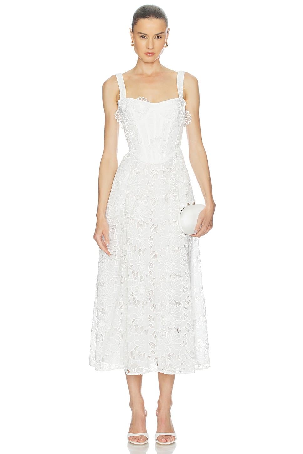 revolve Adaline Broderie Midi Dress