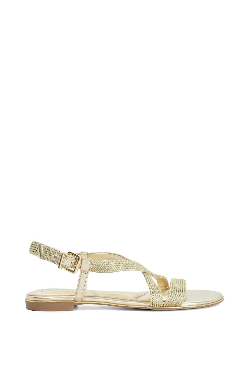 Dune London Dune London Women's Wide Fit 'Lope' Sandals in Metallics