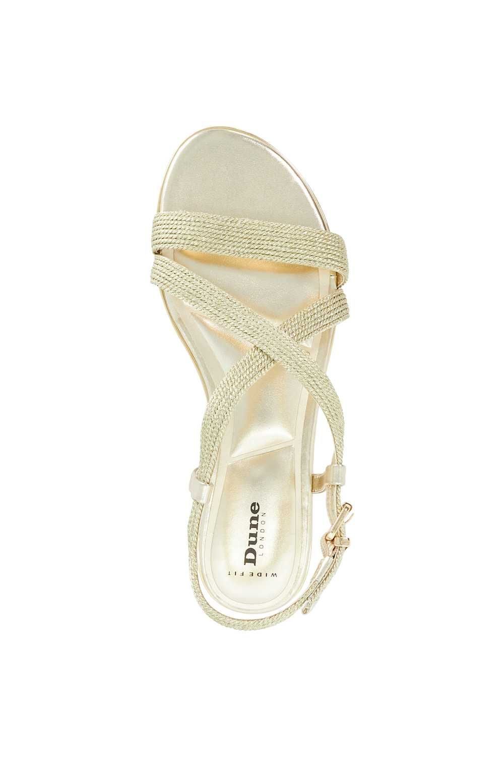 Dune London Dune London Women's Wide Fit 'Lope' Sandals in Metallics - 4