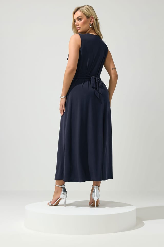 Yours Yours Women's Abstract Knot Detail Dress in Dark Navy - 3